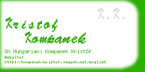 kristof kompanek business card