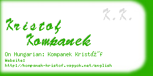 kristof kompanek business card